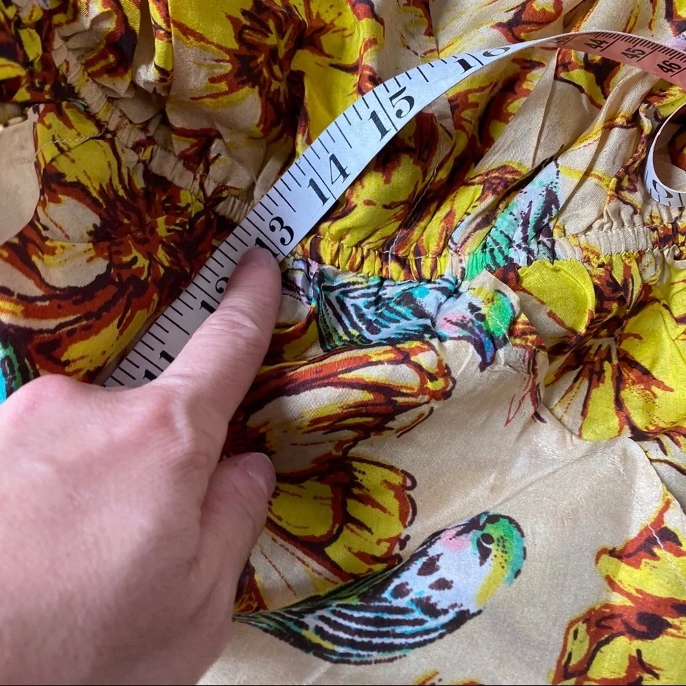 SILK✨Smith Cutout Back Tropical Romper